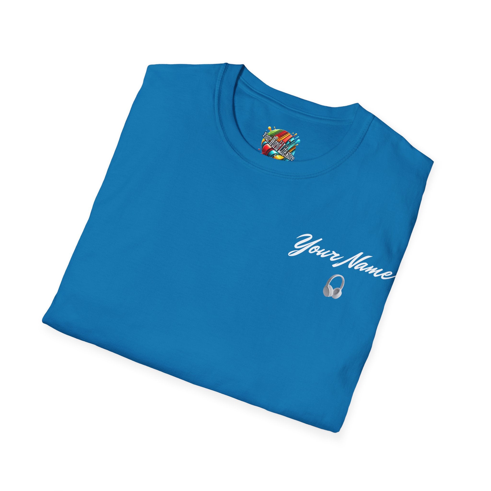 "DJ VAMP" 🎧Personalized Logo Tee – Bold, Loud, and Made to Move - QR